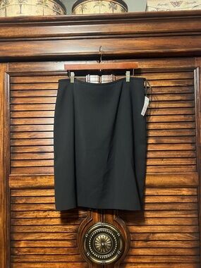 NWT Tahari ASL Black Classic Pencil Skirt Workwear Career Formal Events Size 14